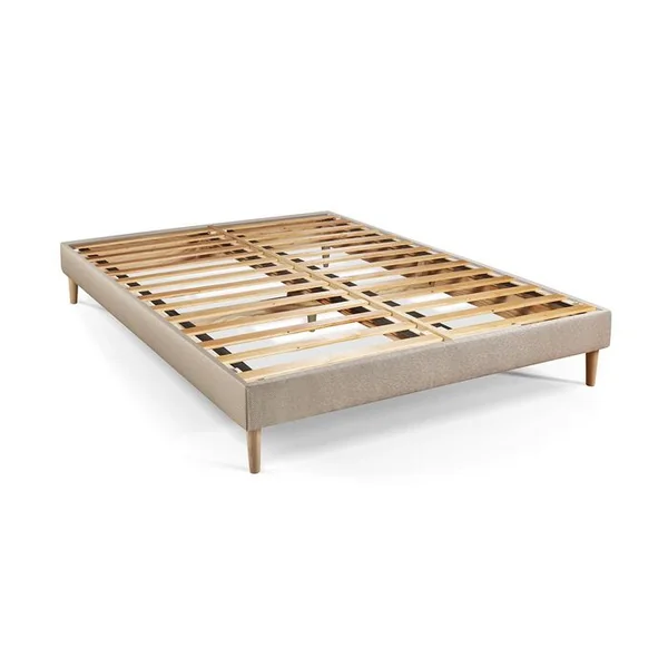 MARMOTTES & CO Ensemble Matelas Ressorts Ensachés Et Mémoire De Forme 160x200 Le Tendre Ep:28 Cm - Sommier Kit Beig
