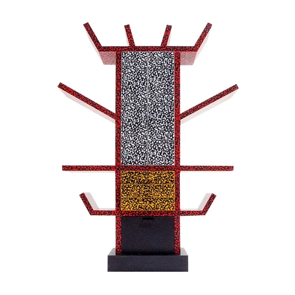 Meuble de rangement CASABLANCA Rouge, jaune et noir MEMPHIS MILANO