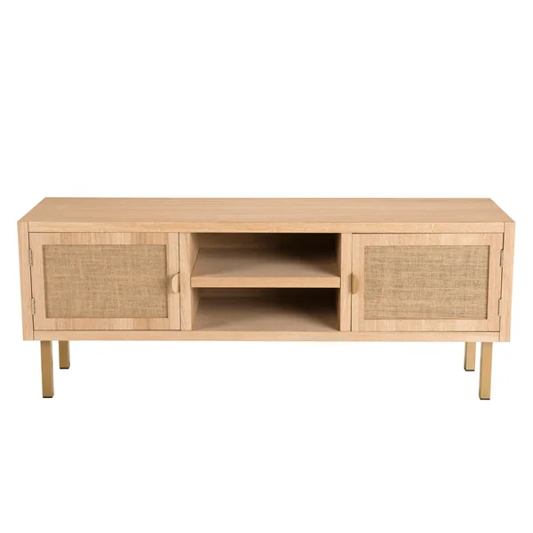 Meuble tv moderne toile de jute CORDOUE
