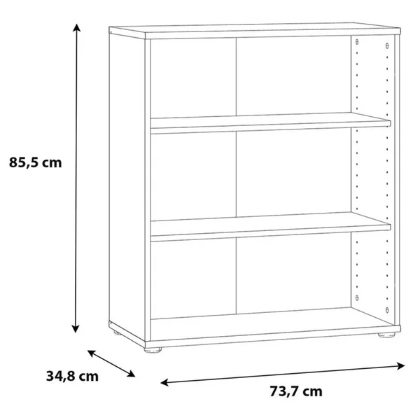 MEUBLETMOI Bibliothèque / étagère H. 86 X L. 74 Cm Décor Chêne Artisan - Maria