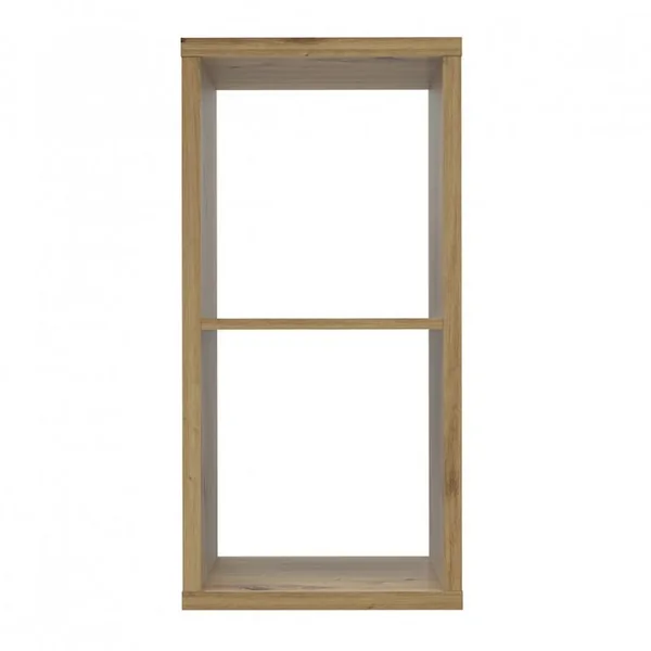 MEUBLETMOI Etagère Cube 2 Casiers Décor Bois Rustique Texturé - Classico