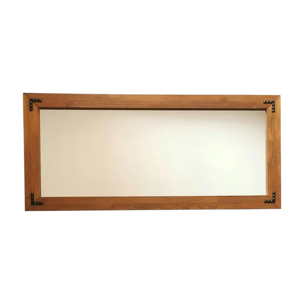 Miroir mural en bois brun - format horizontal HILO