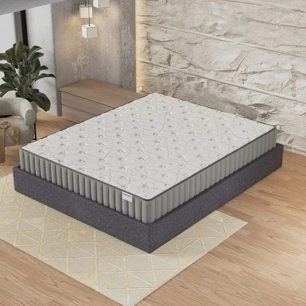 NOVEMBER SLEEP Ensemble 120x190 cm, Lit coffre + Matelas mousse, ép.22cm, accueil mémoire de forme