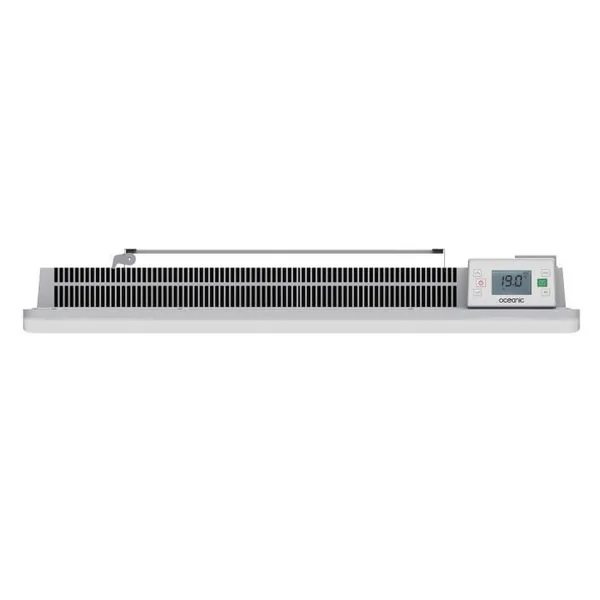 OCEANIC Radiateur Électrique Fixe À Inertie Sèche Céramique 1500w Rubis - Design Galbé - Blanc - Nf