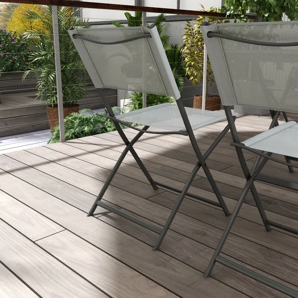OUTSUNNY Ensemble Salon De Jardin 5 Pièces Pliables 4 Chaises Et Table