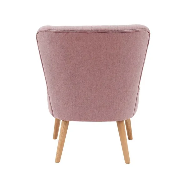 OVIALA Lot De 2 Fauteuils Style Crapaud En Tissu Rose Madison