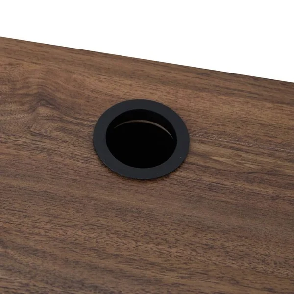 OVIALA Meuble TV Suspendu 160 Cm Industriel Bois Foncé Jessy