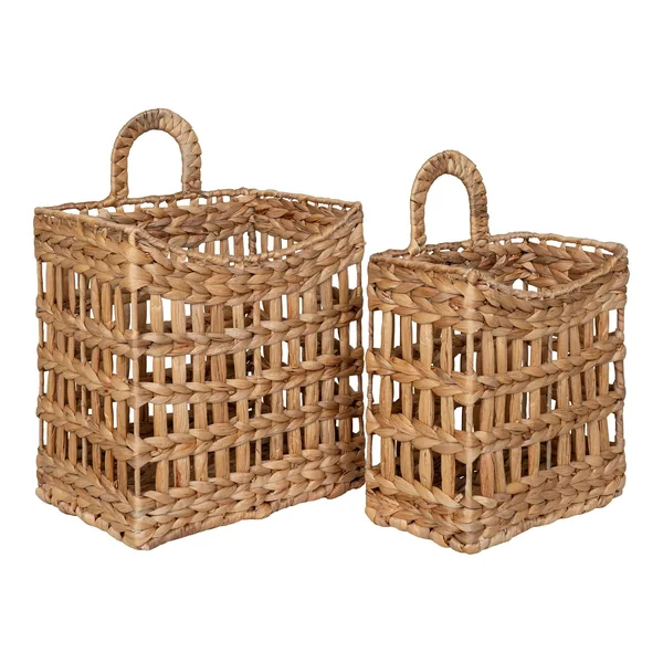Panier de rangement à suspendre en jacinthe d'eau (lot de 2)