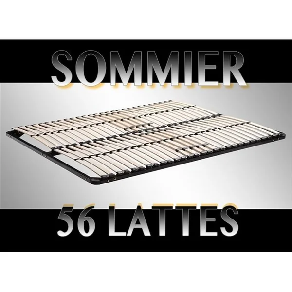 PAOLO COLLANER Sommier à Lattes Multiplis Résistant Fermeté Réglable 140x200 Cm