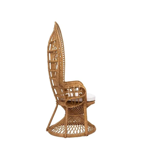 PEGANE Fauteuil En Rotin Coloris Naturel - L. 115 X P. 70 X H. 150 Cm