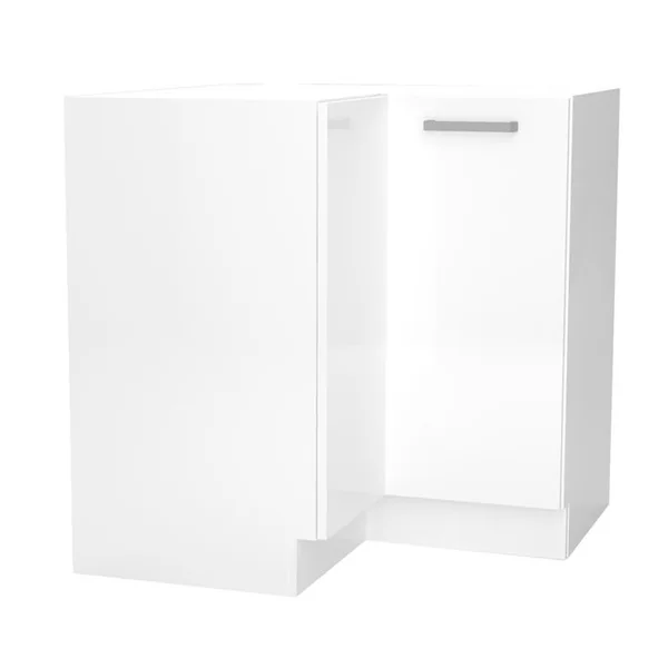 PEGANE Meuble Bas D'angle De Cuisine Coloris Blanc - longueur 78.6 X Profondeur 78.6 X Hauteur 82 Cm