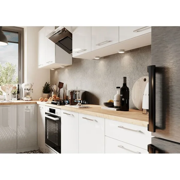 PEGANE Meuble Bas D'angle De Cuisine Coloris Blanc - longueur 78.6 X Profondeur 78.6 X Hauteur 82 Cm