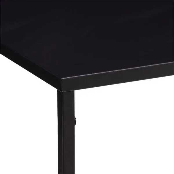 PEGANE Table Console En Métal Noir - Longueur 120 X Profondeur 40 X Hauteur 85 Cm