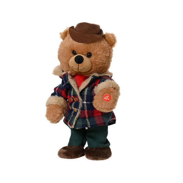 Peluche Ours animé avec musique et mouvement - 10 x 16 x 32 cm