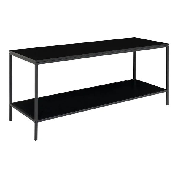 Petit meuble TV noir minimaliste - design à 2 niveaux TALLINN