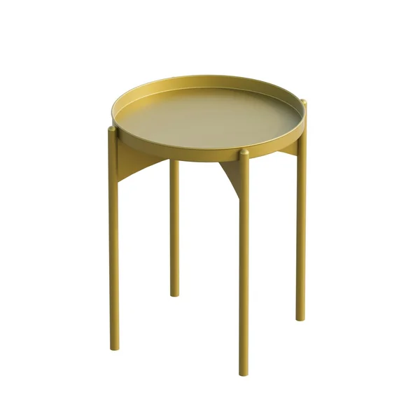Petite table ronde dorée design & plateau assorti SFAX