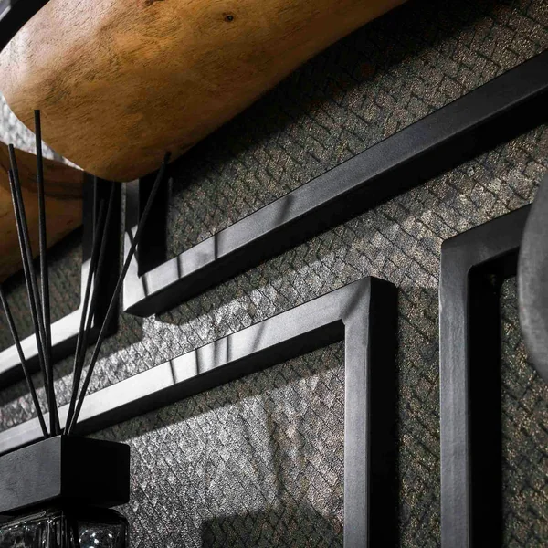 Petite étagère murale bois métal (lot de 5) MELBOURNE