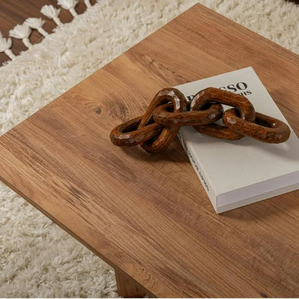 PIER IMPORT Table Basse Moderne Effet Bois De Pin - Pieds En V Marfa