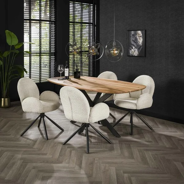 PIER IMPORT Table à Manger En Bois Massif D'acacia Avec Bords Arrondis 180 Cm Melbourne