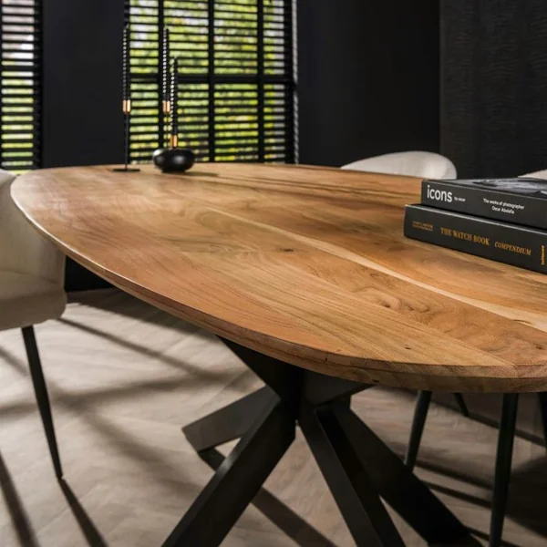 PIER IMPORT Table à Manger En Bois Massif D'acacia Avec Bords Arrondis 180 Cm Melbourne