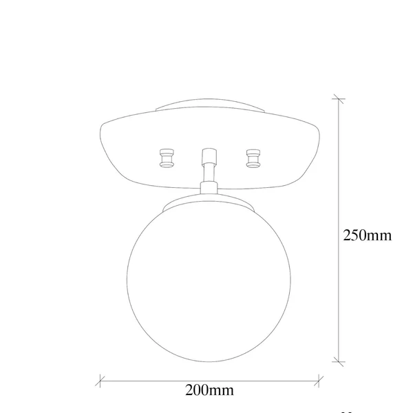 Plafonnier en verre – petit globe design SIERRE