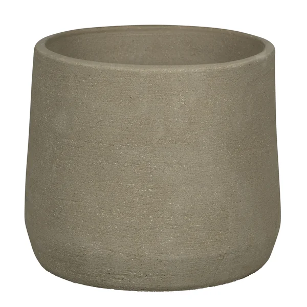 Pot coloris gris en terre recyclée - Ø 22 x 19 cm