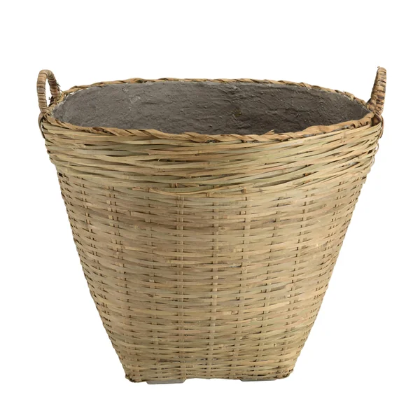 Pot de fleurs rond bambou et béton D60 cm avec anses HERCULE