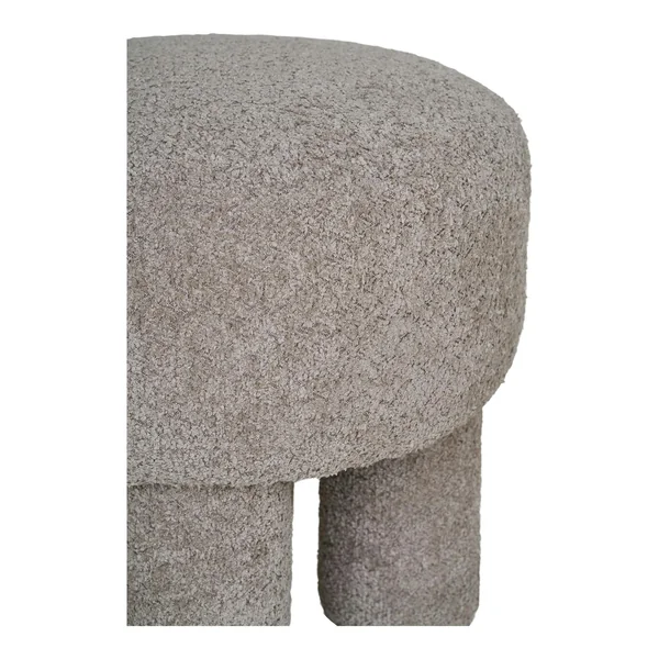 Pouf de salon gris clair sur pieds BRUGES