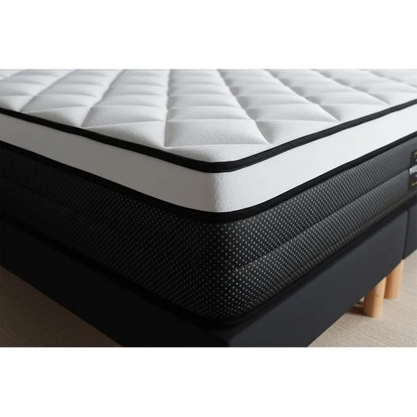 PRESTIGE LITERIE Ensemble Matelas Ressorts Ensachés Et Mémoire De Forme 160x200 Suite Ep:26cm - Sommier Blanc