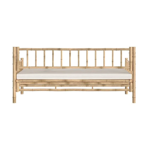 RENDEZ VOUS DECO Canapé De Jardin Blanc 3 Places En Bambou Naturel - Vadella