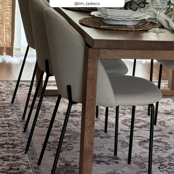 RENDEZ VOUS DECO Lot De 2 Chaises En Tissu Bouclette Beige - Karl