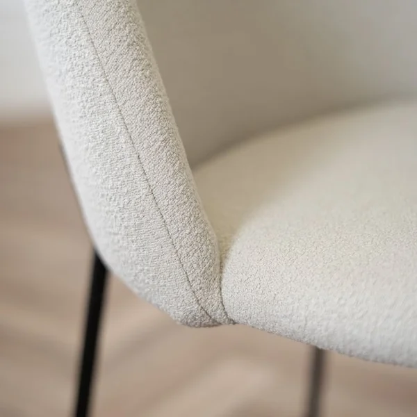 RENDEZ VOUS DECO Lot De 2 Chaises En Tissu Bouclette Beige - Karl