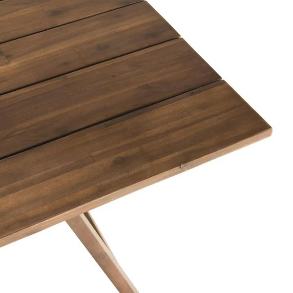 Salle à manger de jardin : 1 table acacia 220 cm, 4 chaises + 2 fauteuils BAHIA