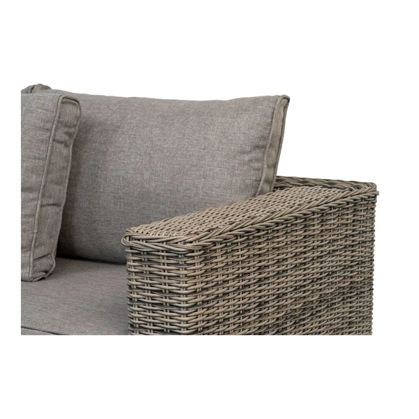 Salon de jardin en rotin synthétique gris (8 éléments) MENDOZA