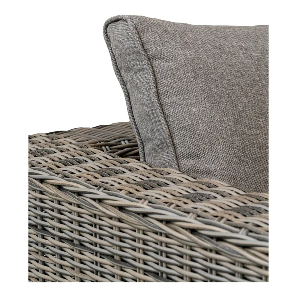 Salon de jardin en rotin synthétique gris (8 éléments) MENDOZA