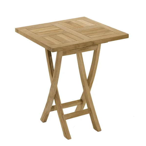 Salon de jardin en teck Table carrée 60 cm et 2 chaises Java pliantes SUMMER