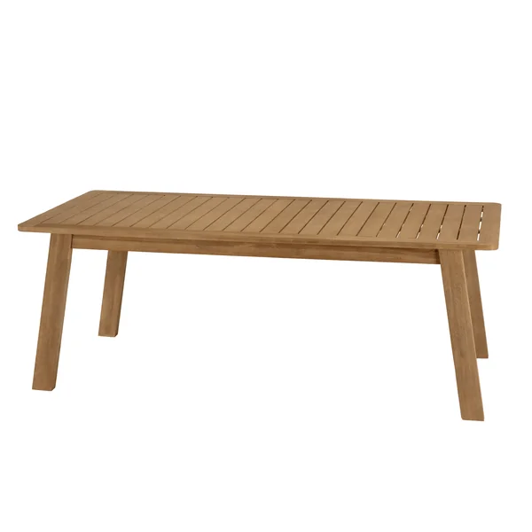 Salon de jardin table acacia et 6 fauteuils cordage vert avec coussins BAHIA