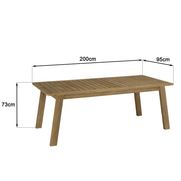 Salon de jardin table acacia et 6 fauteuils cordage vert avec coussins BAHIA