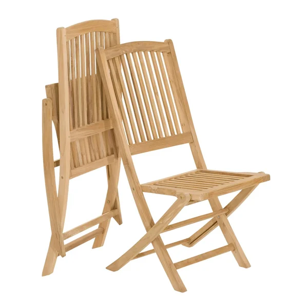 Salon de jardin teck brut table pieds tréteaux 180/240 + 6 chaises bord arrondi SUMMER