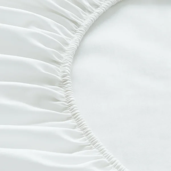 SAMPUR Drap Housse 90x190/200 Cm Blanc - Confort Doux Et Respirant - Bonnet Extensible
