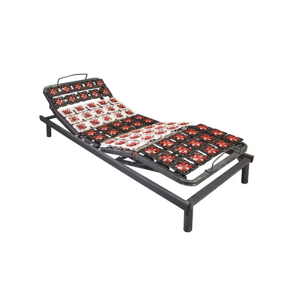 SAMPUR Pack Lit Électrique Matelas 160x200 - Blanc - Sommier Relaxation+contour Lit Simili Cuir+matelas