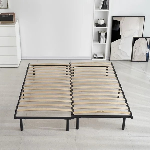 SAMPUR Sommier Extensible 90-180x200 Cm - Sommier Peigne - Lattes Flexibles Et Résistantes