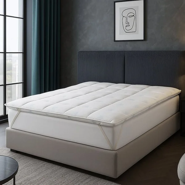 SAMPUR Surmatelas Été 140 X 190 Cm- 100% Microfibre - Tissu Ice Cool Rafraîchissant