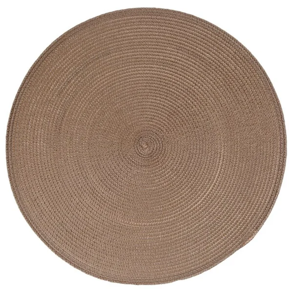 SECRET DE GOURMET Set De Table Tressé Rond - Diam. 38 Cm - Taupe