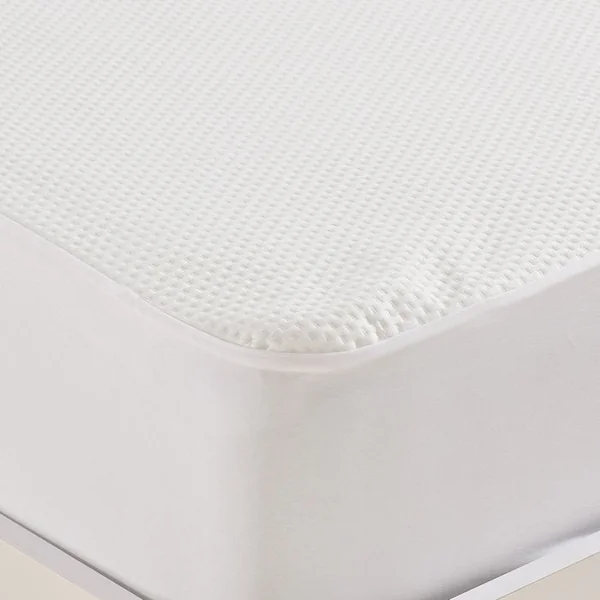 SENSEI MAISON Protège Matelas Imperméable En Bambou/polyester Bonnet 30 Cm 140x190 Cm Blanc Sensair
