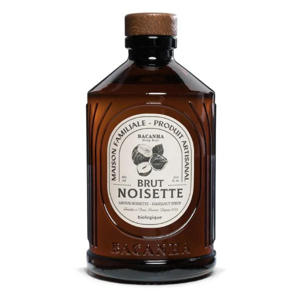 Sirop noisette brut bio coloris marron - 400 ml