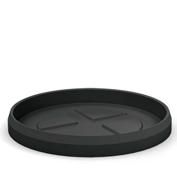 Soucoupe ronde en plastique coloris anthracite Veca Tyle - Ø 44 cm