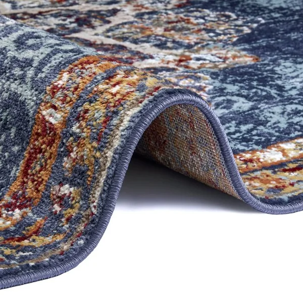 STUDIO DECO Tapis 80x120cm Style Vintage Madere Bleu