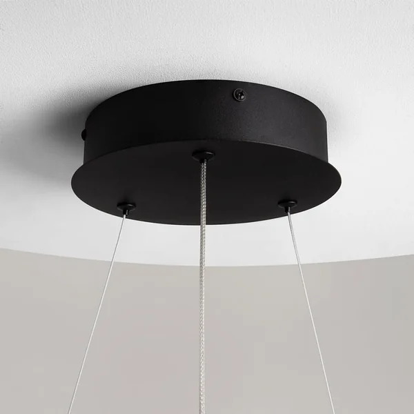 Suspension LED design - ruban noir style minimaliste AVA