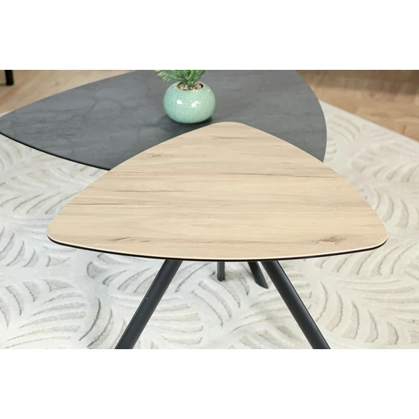 Table basse gigogne en céramique forme design (lot de 2 pièces) LOMBARDIE